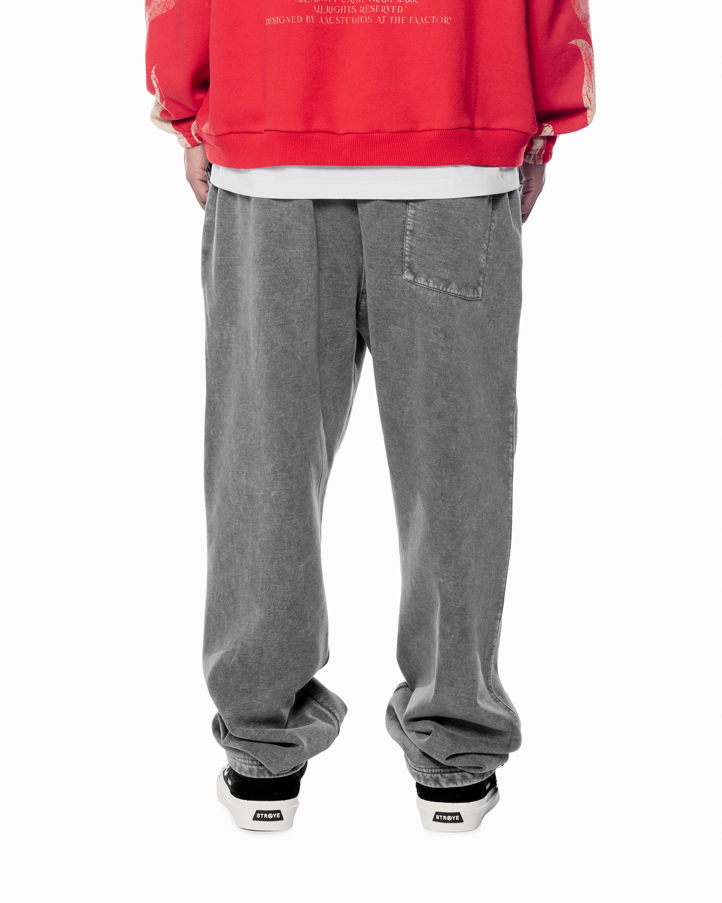 CHROME BLAACK BASIC SWEATPANTS (adjustable)