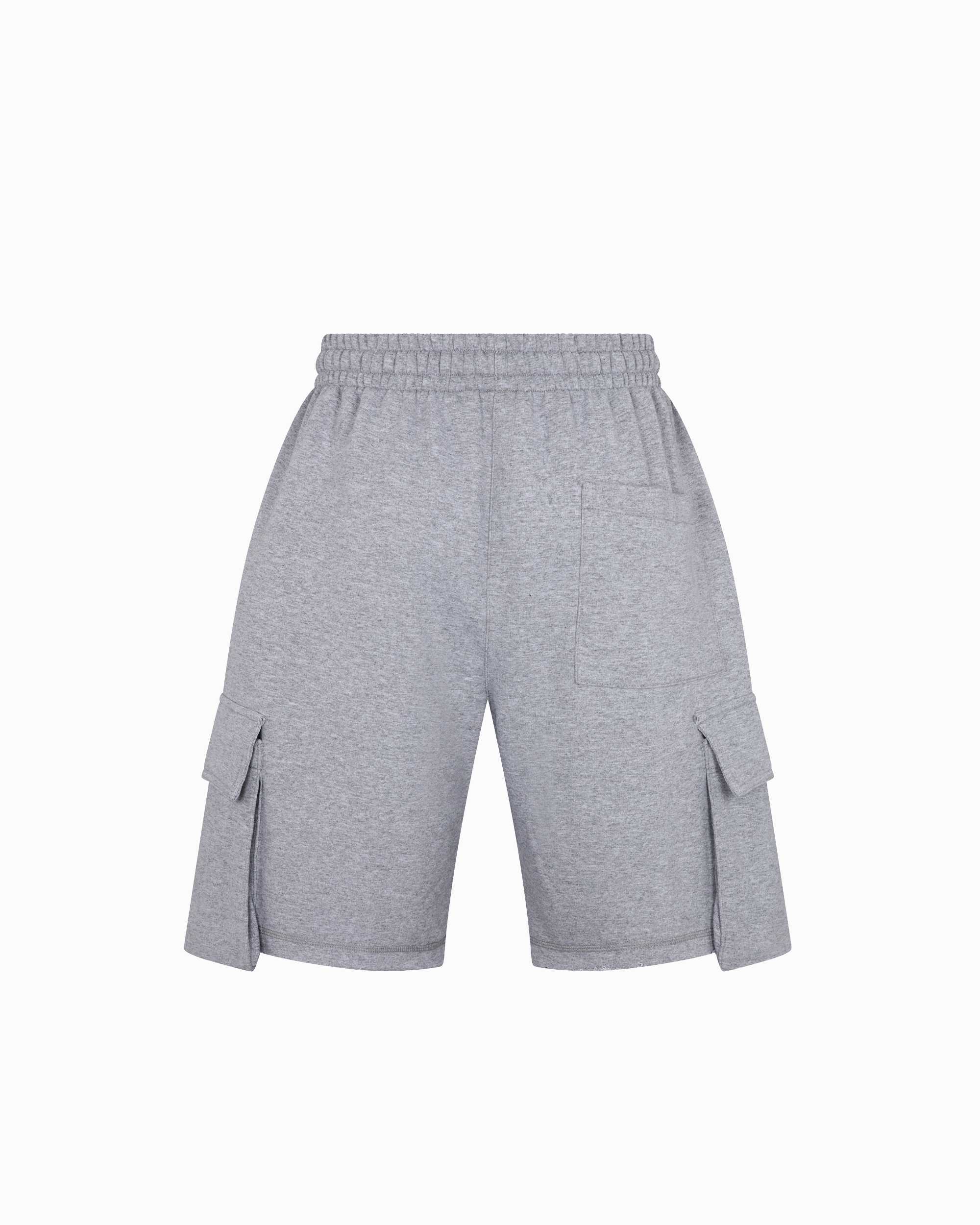 MELANGE CARGO SWEAT SHORTS