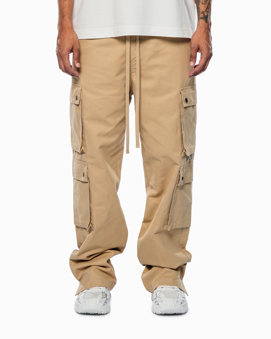 FOUR POCKET CAMEL CARGO PANTS