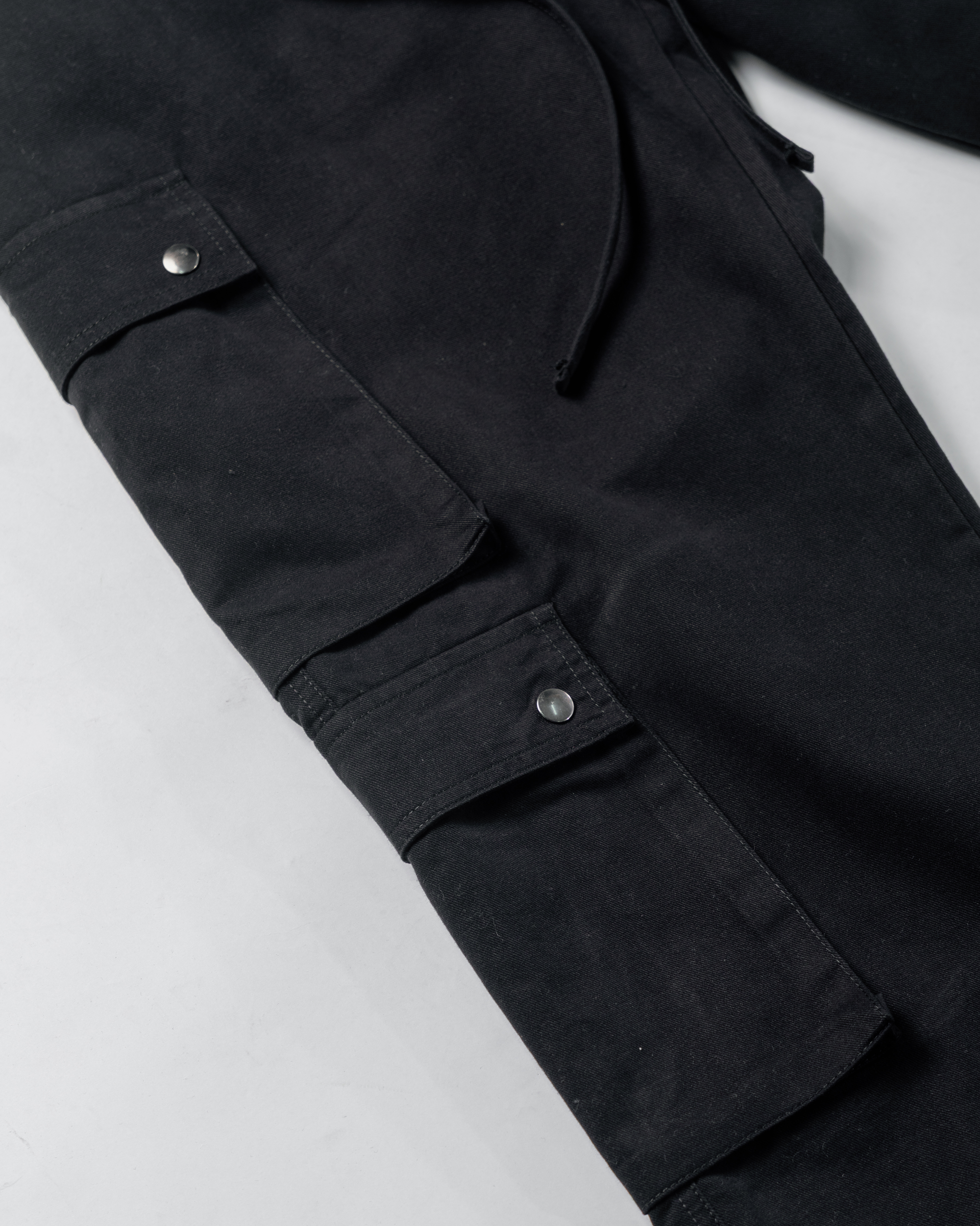 FOUR POCKET BLAACK CARGO PANTS