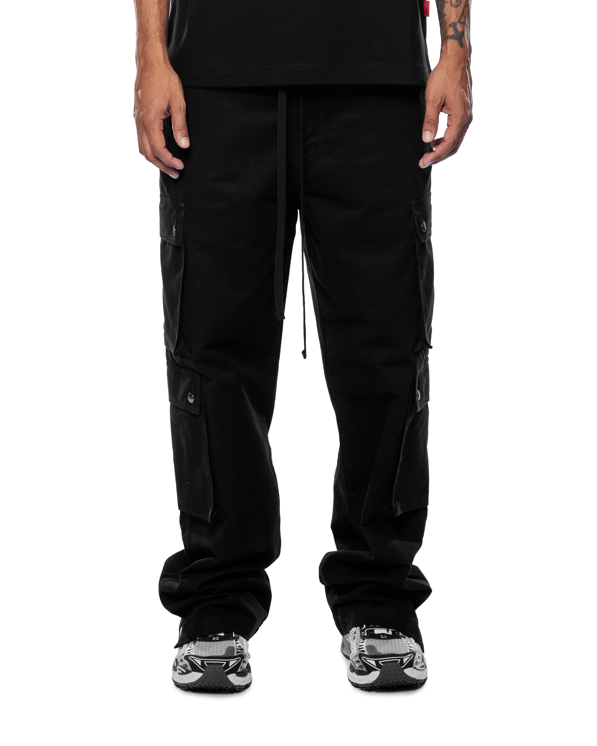 FOUR POCKET BLAACK CARGO PANTS