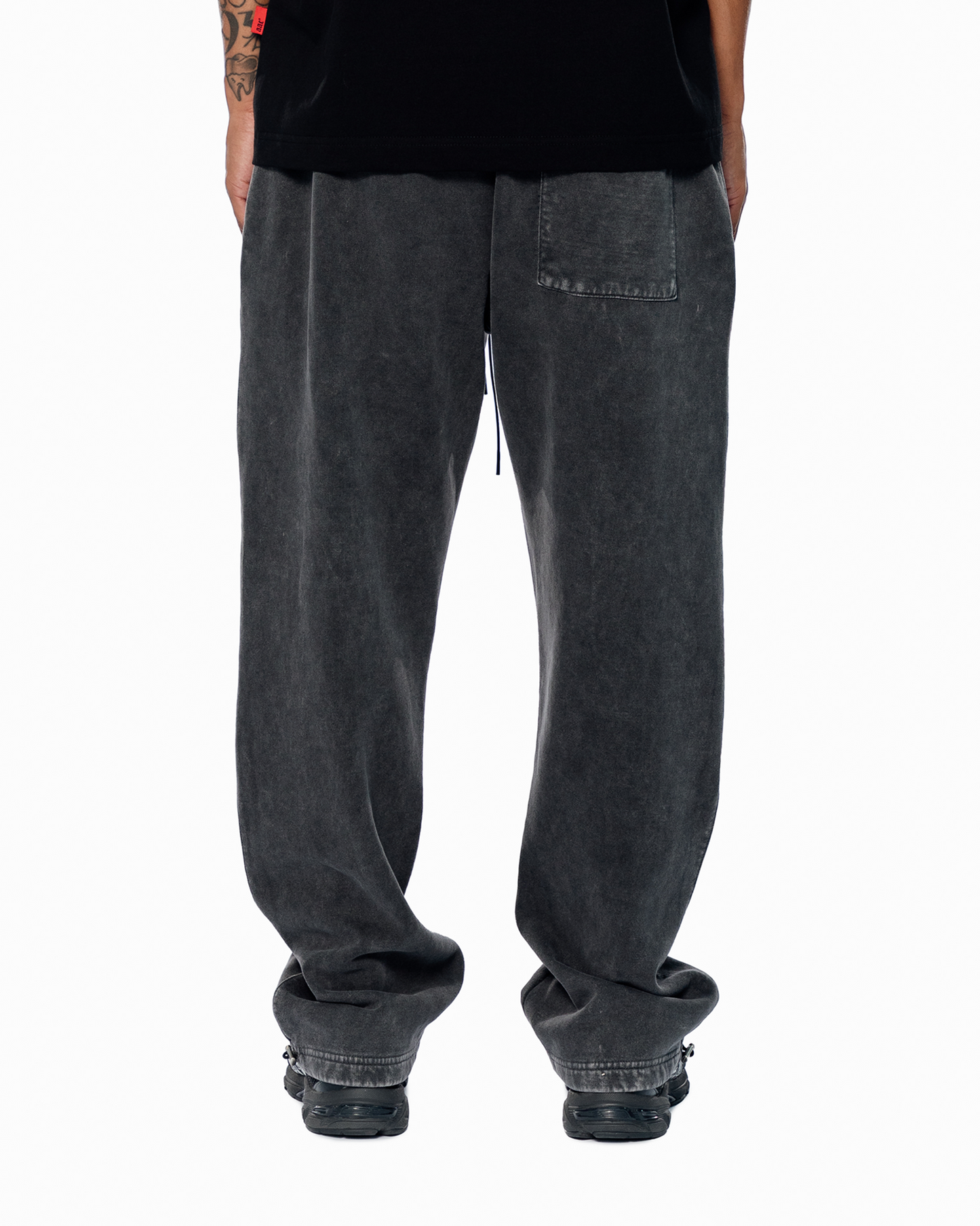 CHROME BLAACK BASIC SWEATPANTS (adjustable)