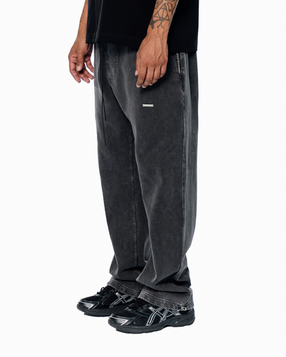 CHROME BLAACK BASIC SWEATPANTS (adjustable)