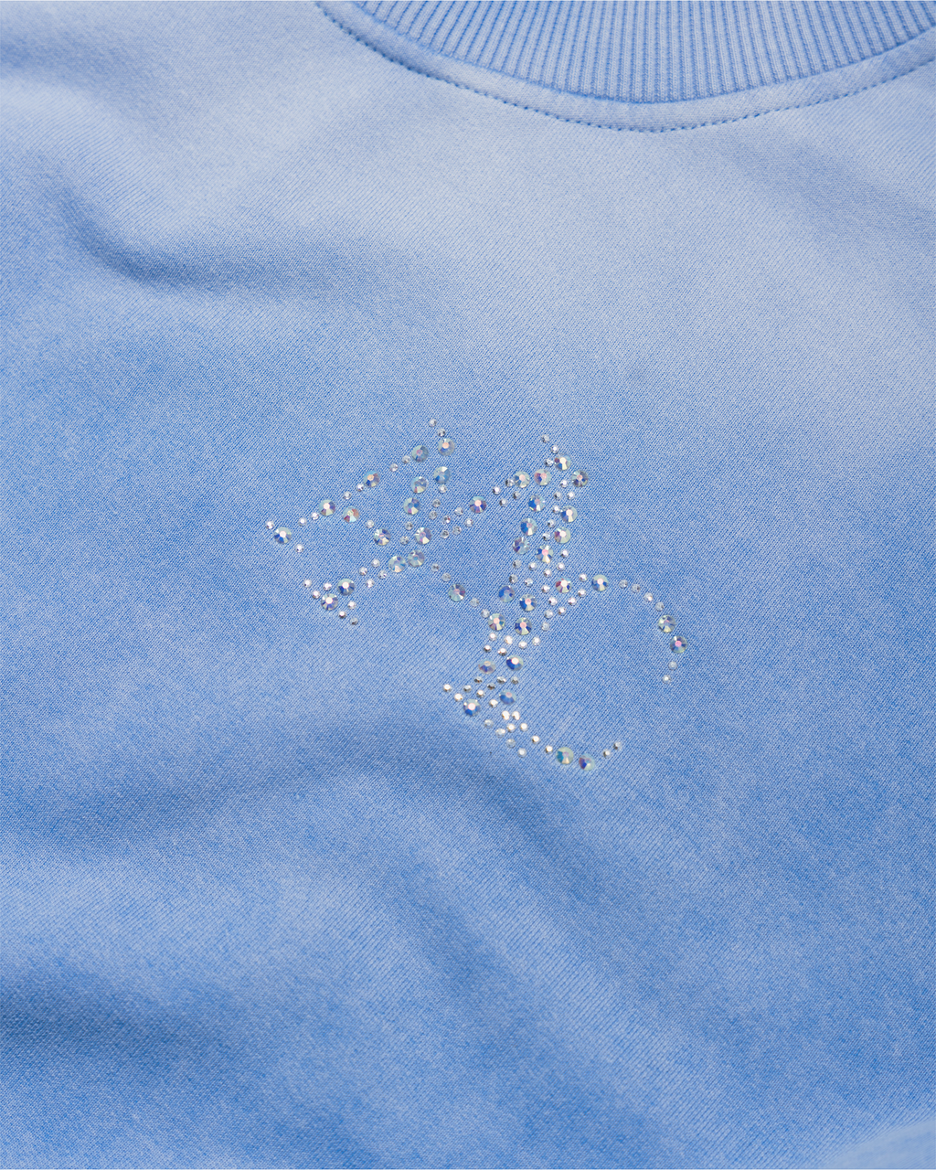 CRYSTALZ LIGHT BLUE CREWNECK