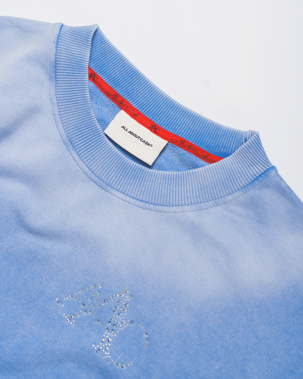 CRYSTALZ LIGHT BLUE CREWNECK