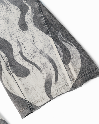 FLAMESSS FLARE CHROME SWEATPANTS