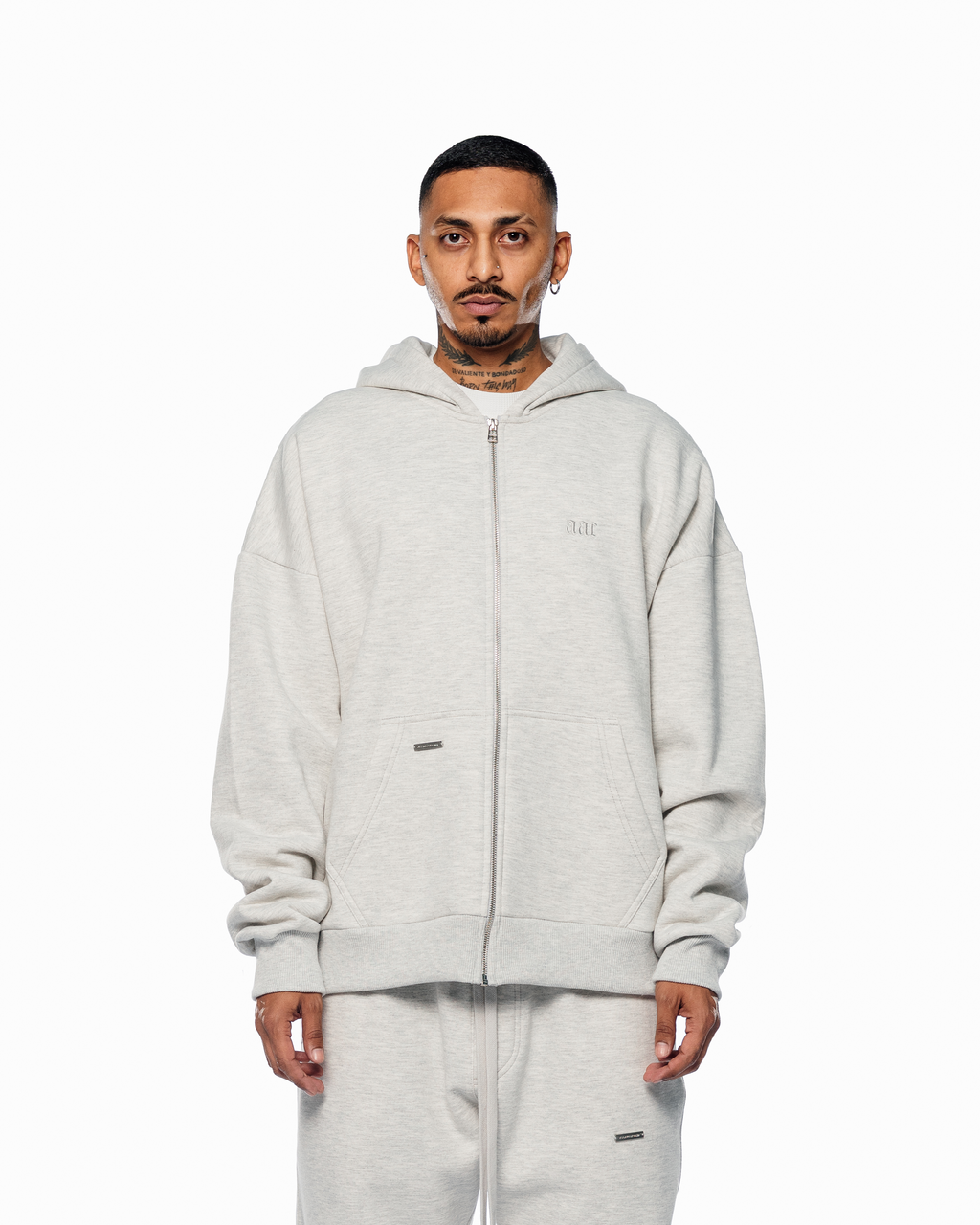 MELANGE BASIC ZIP HOODIE