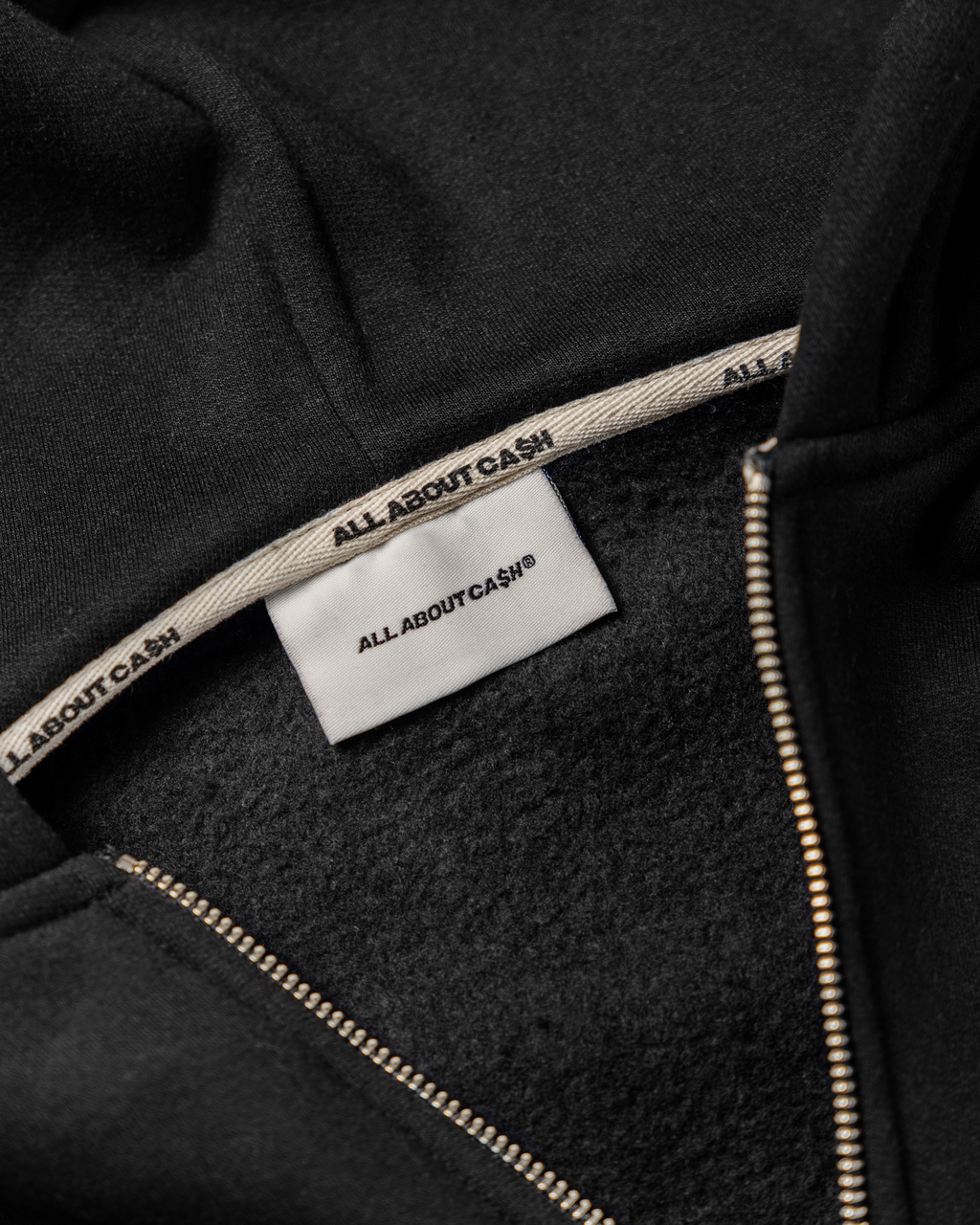 BLAACK BASIC ZIP HOODIE