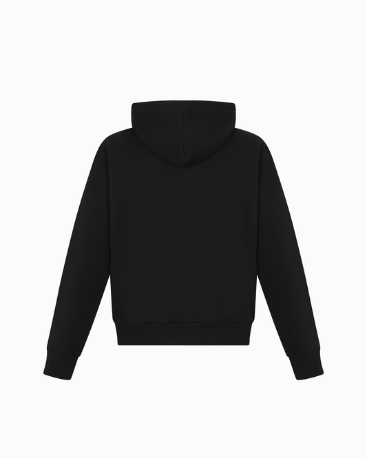 BLAACK BASIC ZIP HOODIE