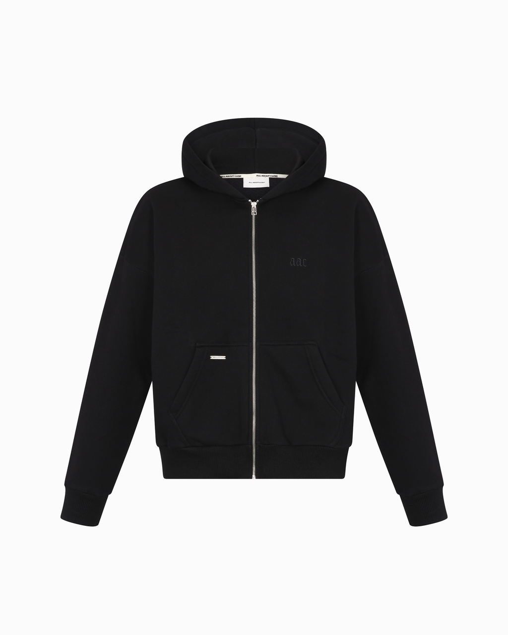 BLAACK BASIC ZIP HOODIE