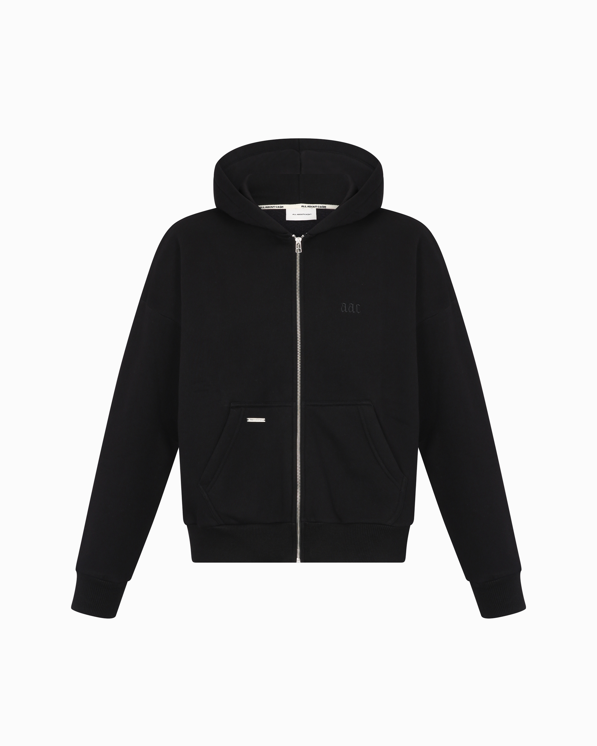 BLAACK BASIC ZIP HOODIE