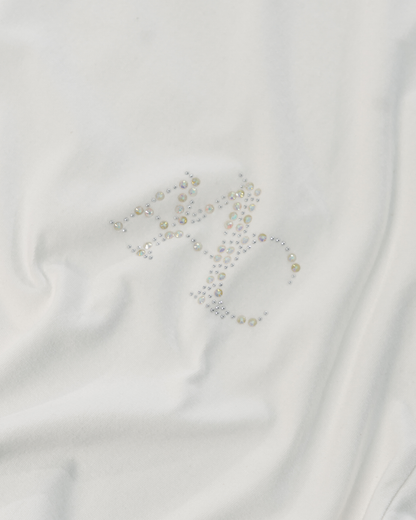 CRYSTALZ WHITE TEE