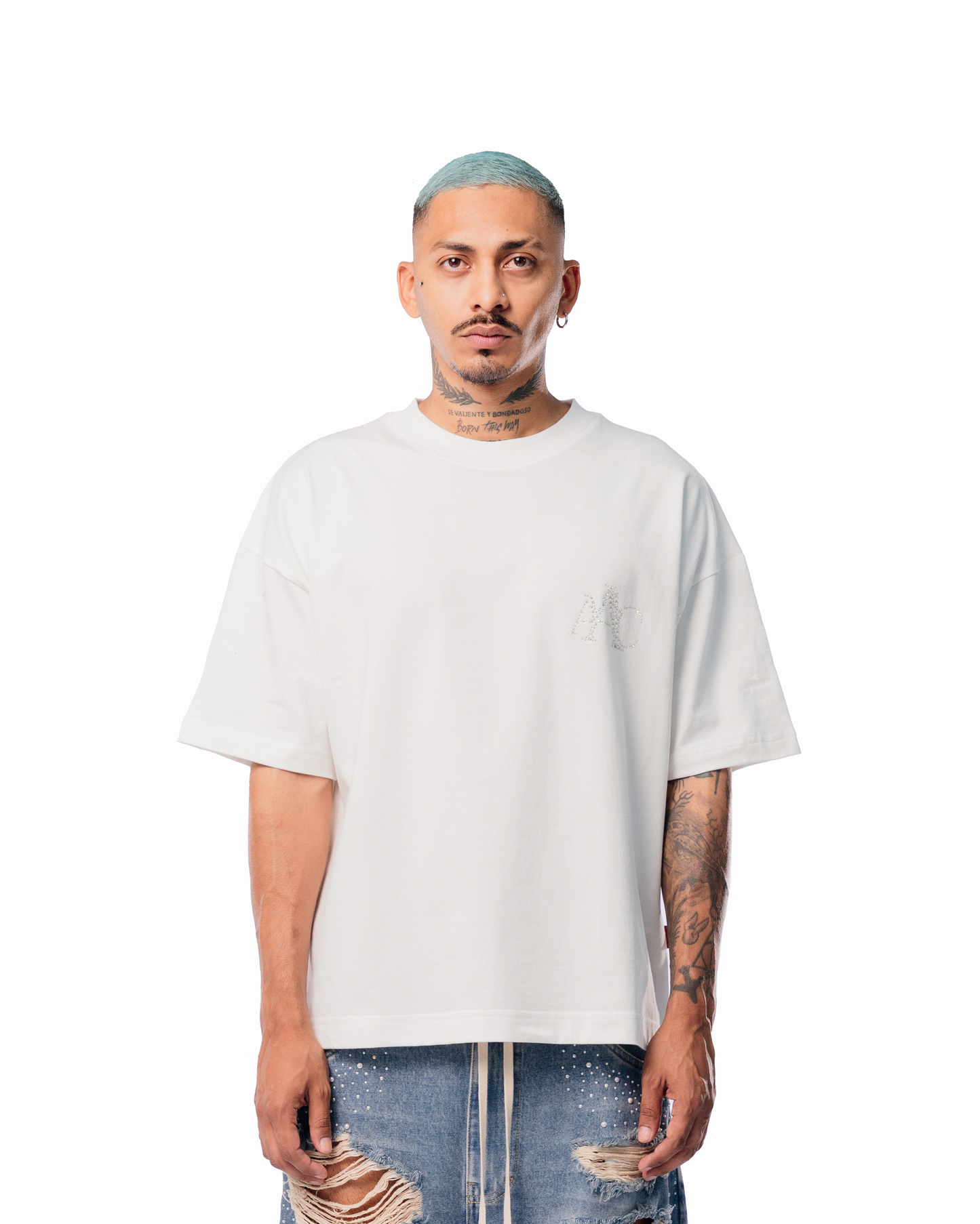 CRYSTALZ WHITE TEE