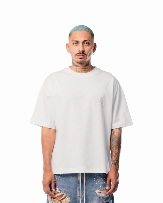 CRYSTALZ WHITE TEE