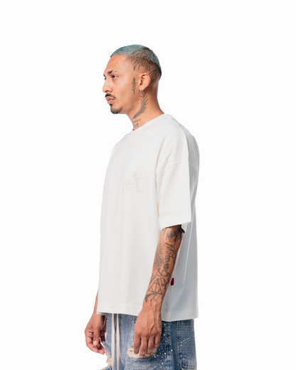 CRYSTALZ WHITE TEE