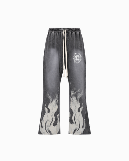 FLAMESSS FLARE CHROME SWEATPANTS