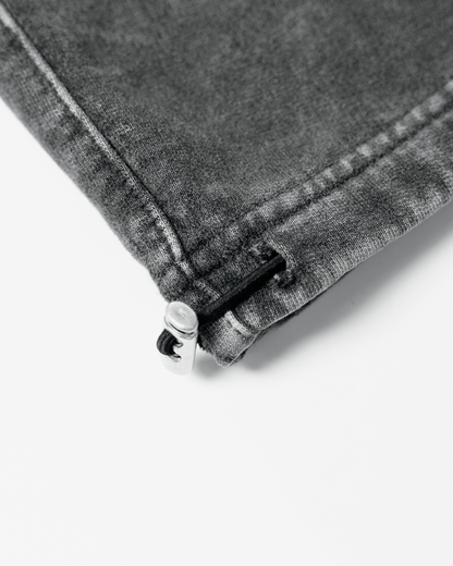 CHROME BLAACK BASIC SWEATPANTS (adjustable)