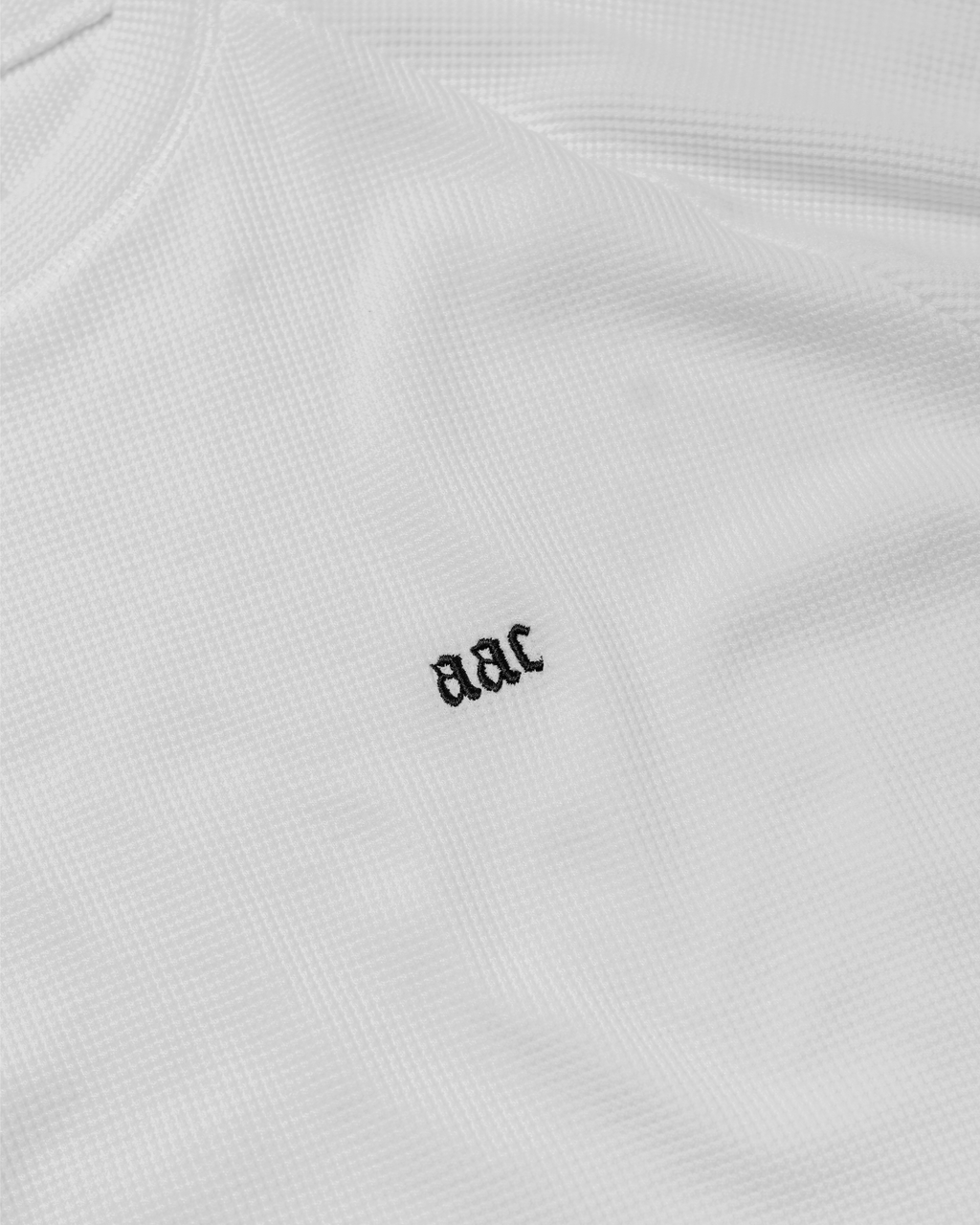 WHITE BASIC WAFFLE LONGSLEEVE