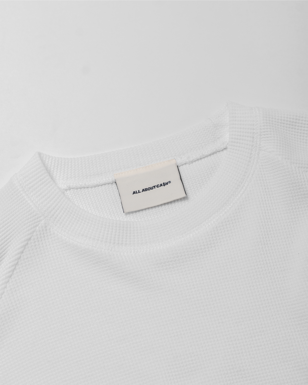 WHITE BASIC WAFFLE LONGSLEEVE