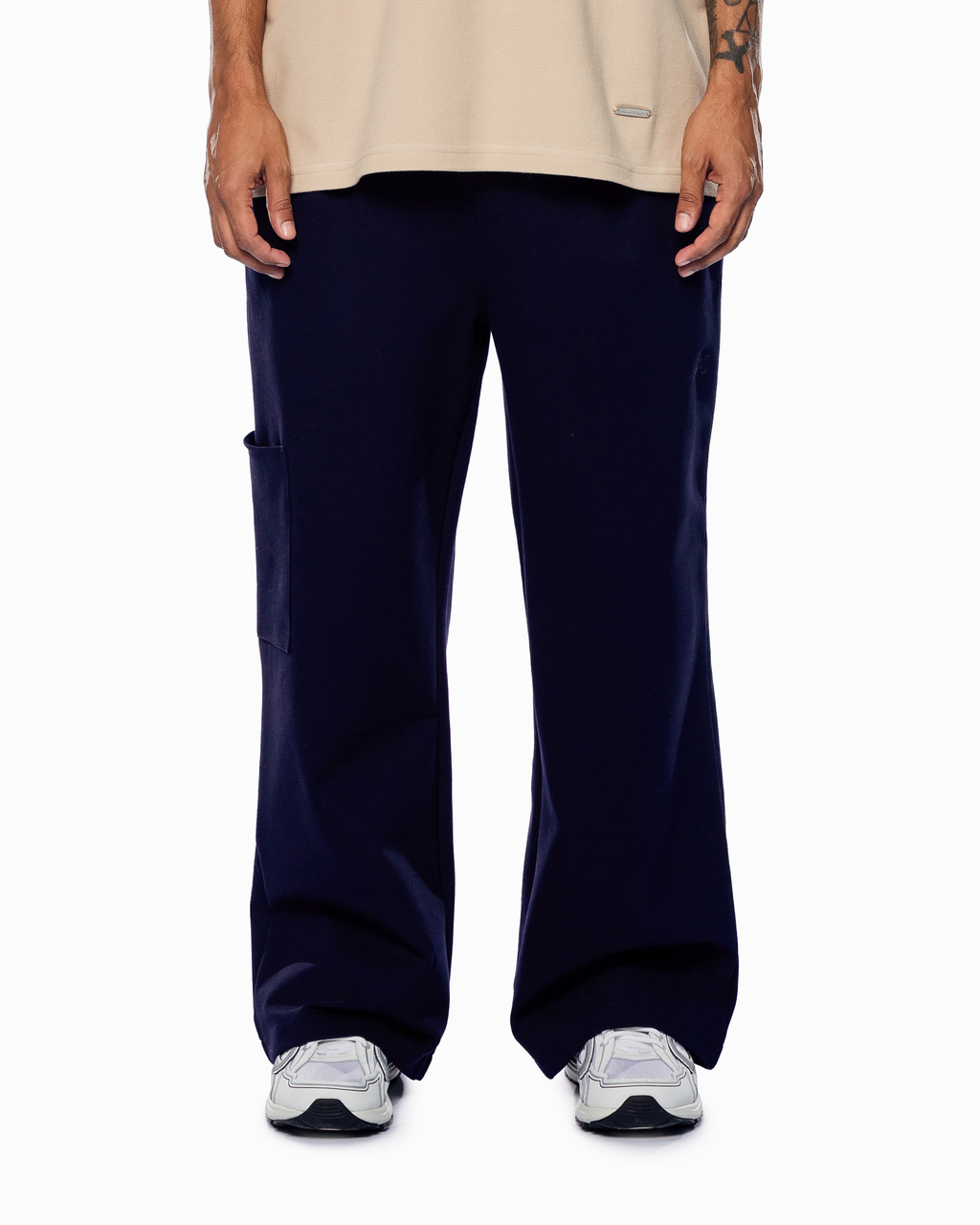 BLUE WIDE LEG TROUSERS