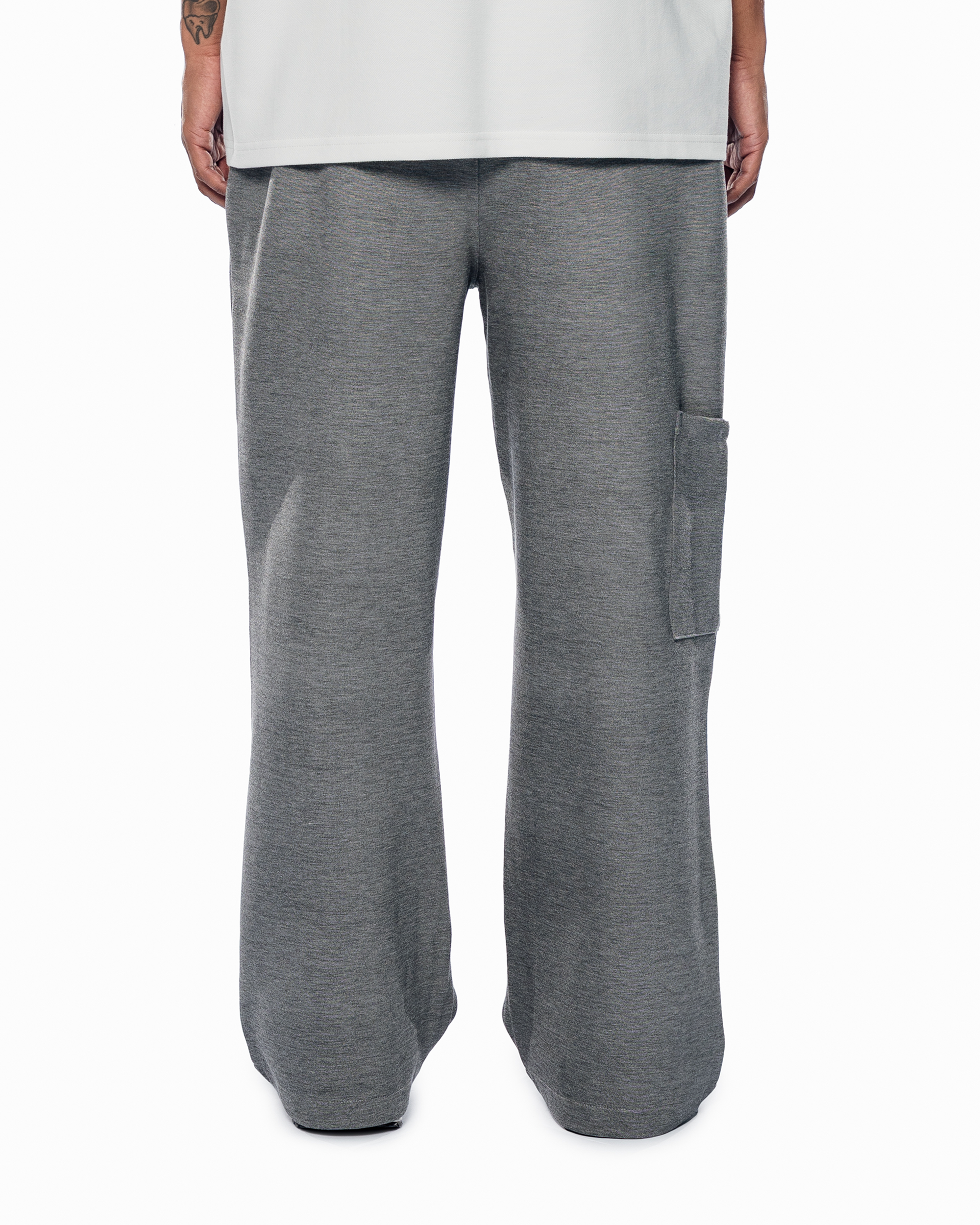 GREY WIDE LEG TROUSERS