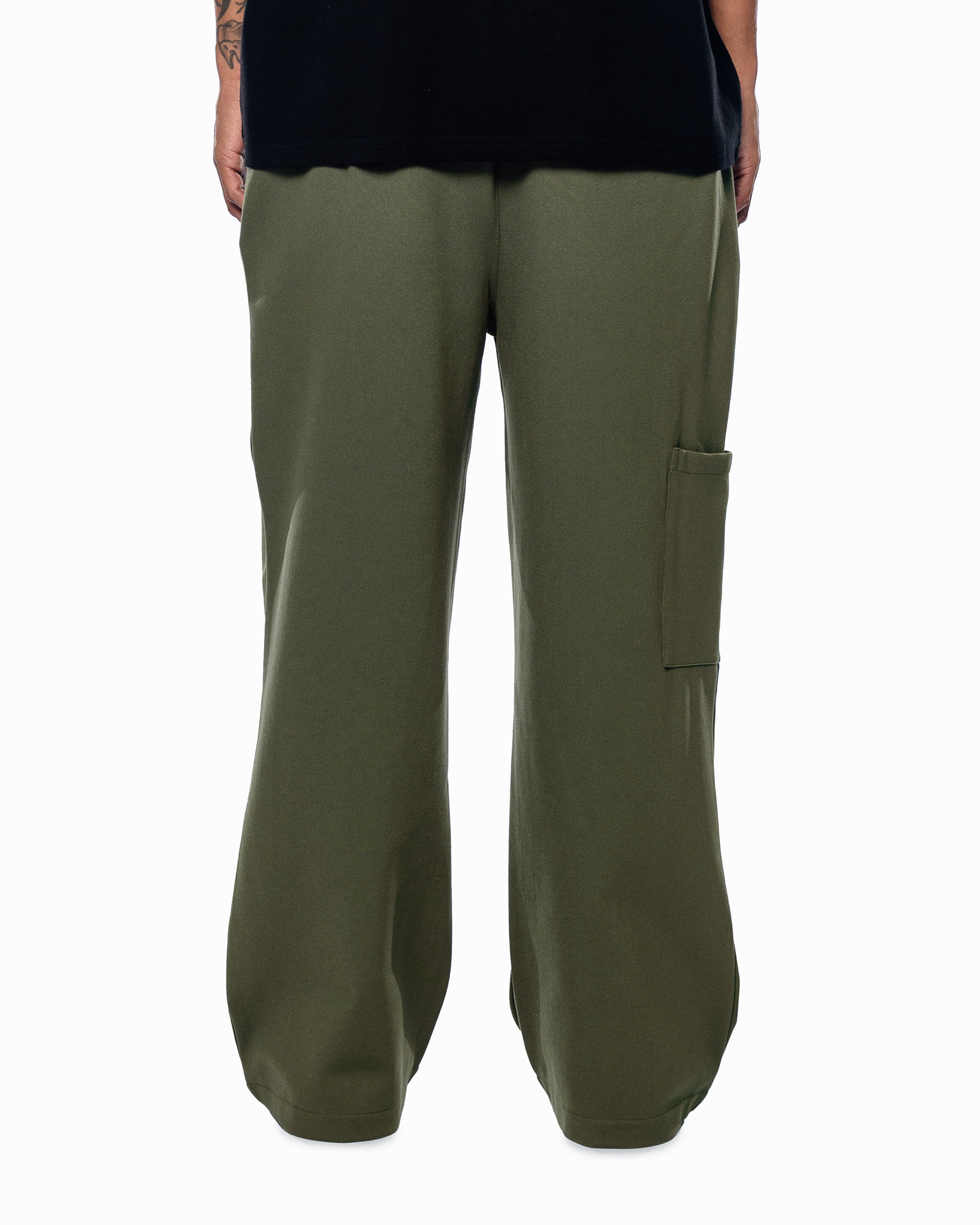 GREEN WIDE LEG TROUSERS