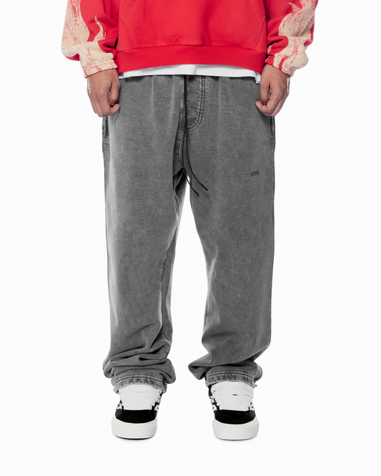 CHROME BLAACK BASIC SWEATPANTS (adjustable)