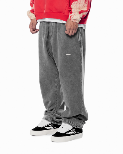 CHROME BLAACK BASIC SWEATPANTS (adjustable)