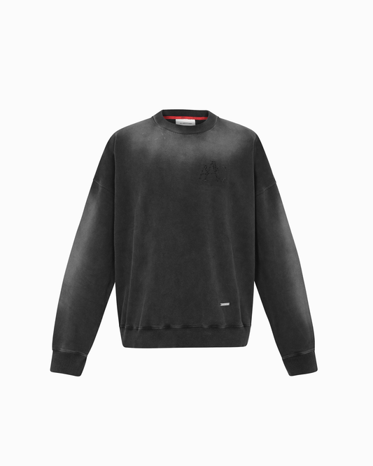 CRYSTALZ CHROME BLACK CREWNECK