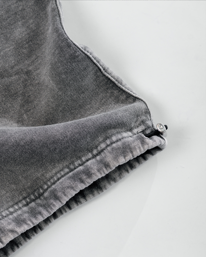 CHROME BLAACK BASIC SWEATPANTS (adjustable)