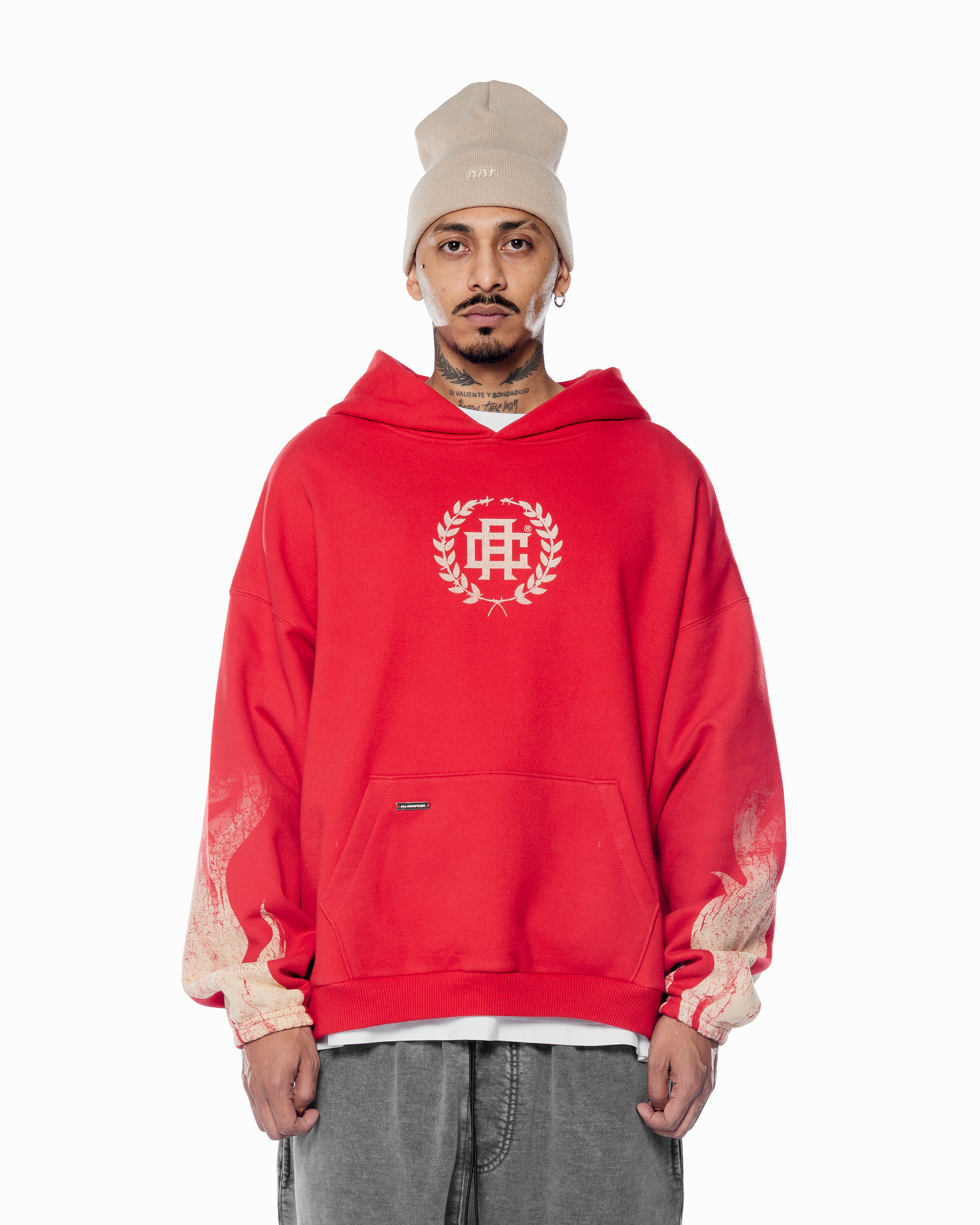 FLAMESSS RED HOODIE