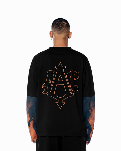 FLAMESSS DOUBLE SLEEVE TEE