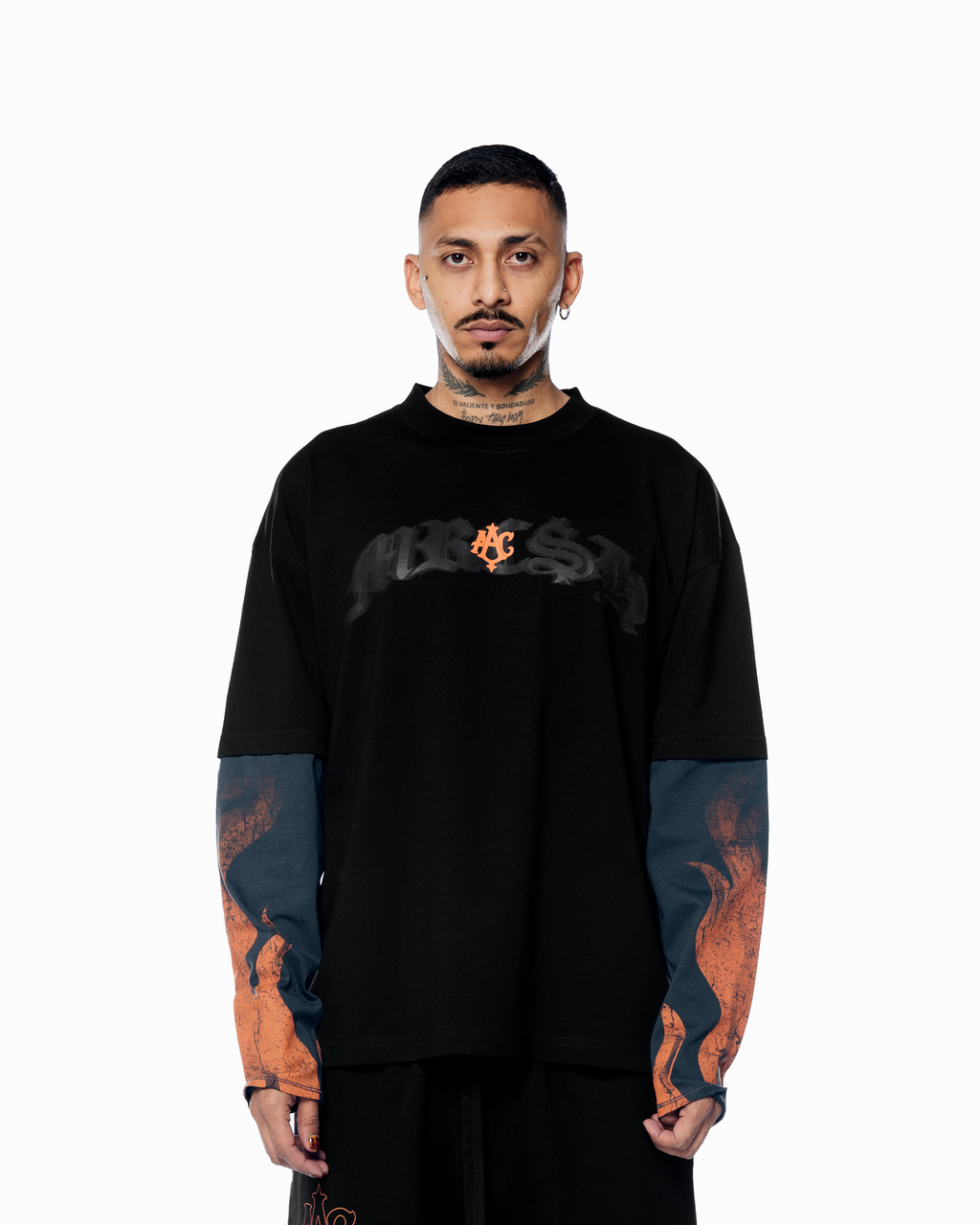 FLAMESSS DOUBLE SLEEVE TEE