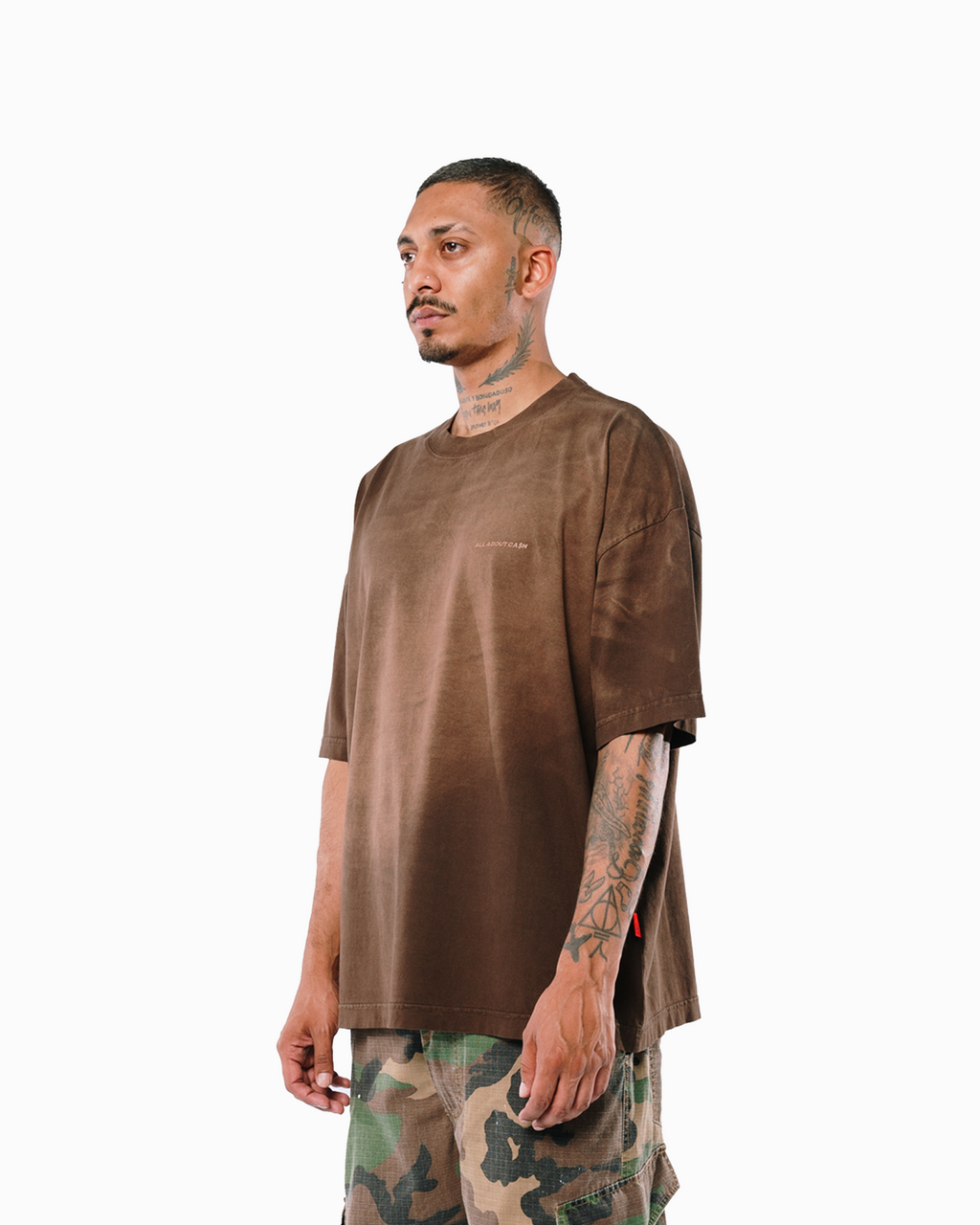 CHROME BROWN BASIC TEE