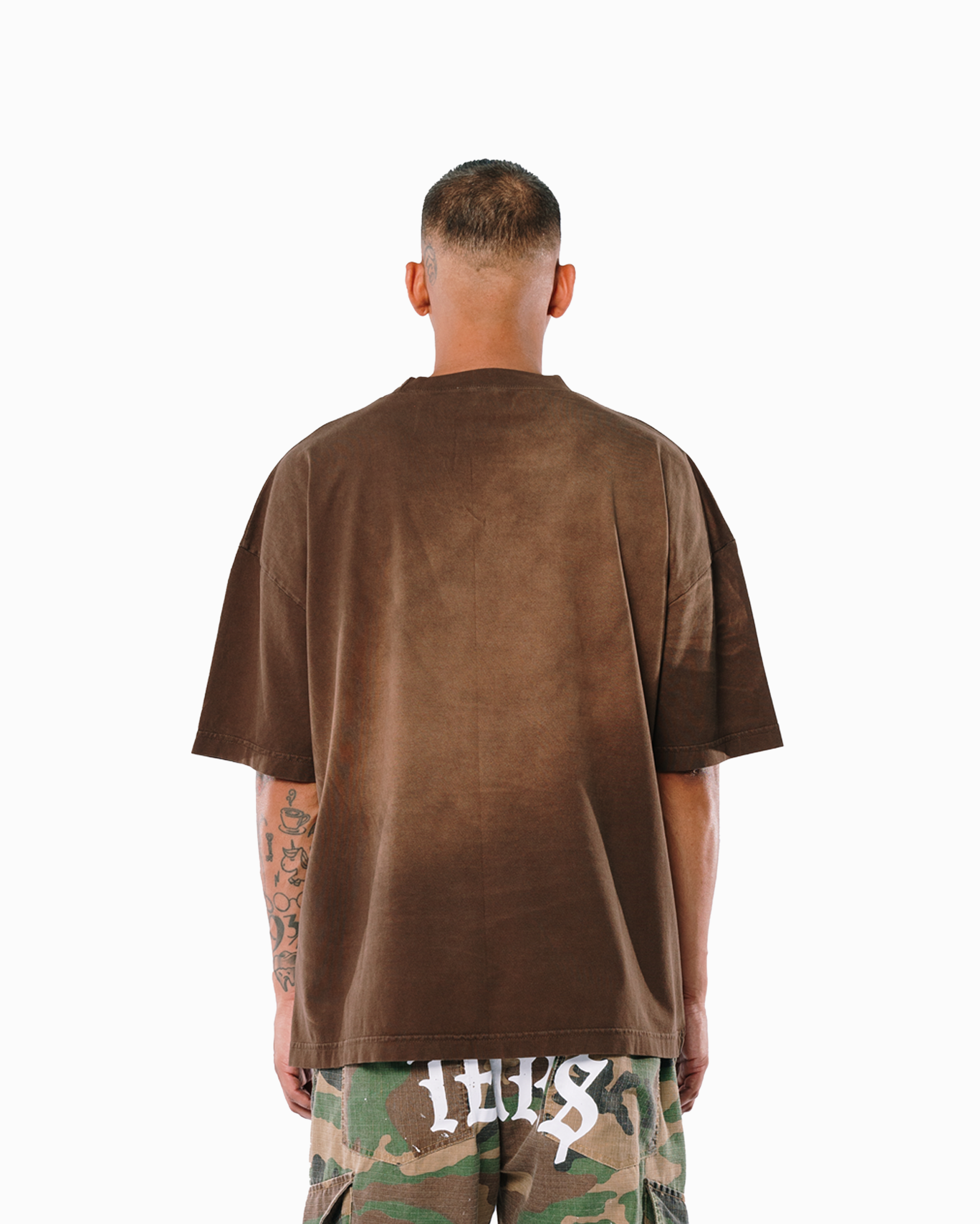 CHROME BROWN BASIC TEE