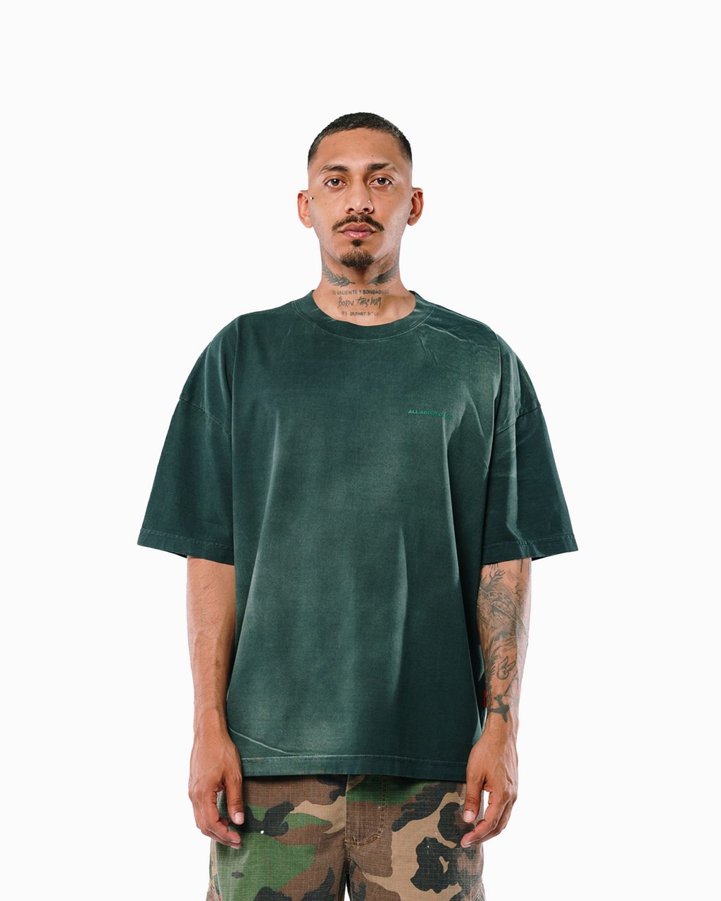 CHROME PINE GREEN BASIC TEE