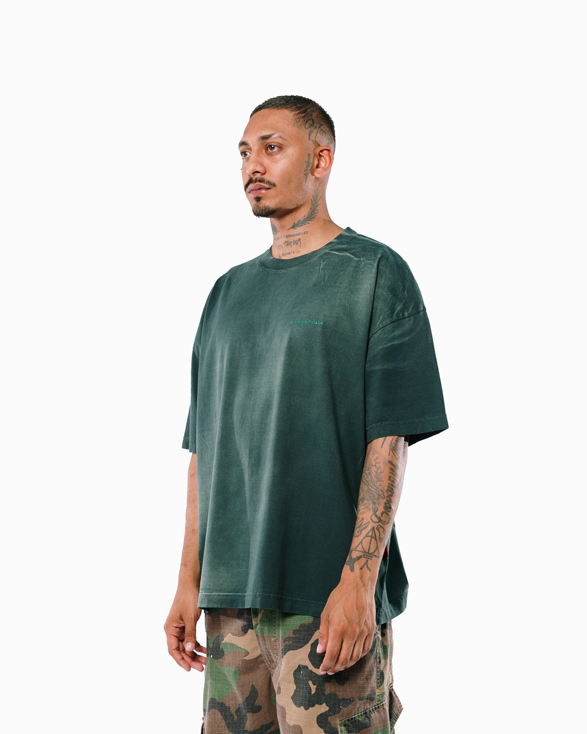 CHROME PINE GREEN BASIC TEE