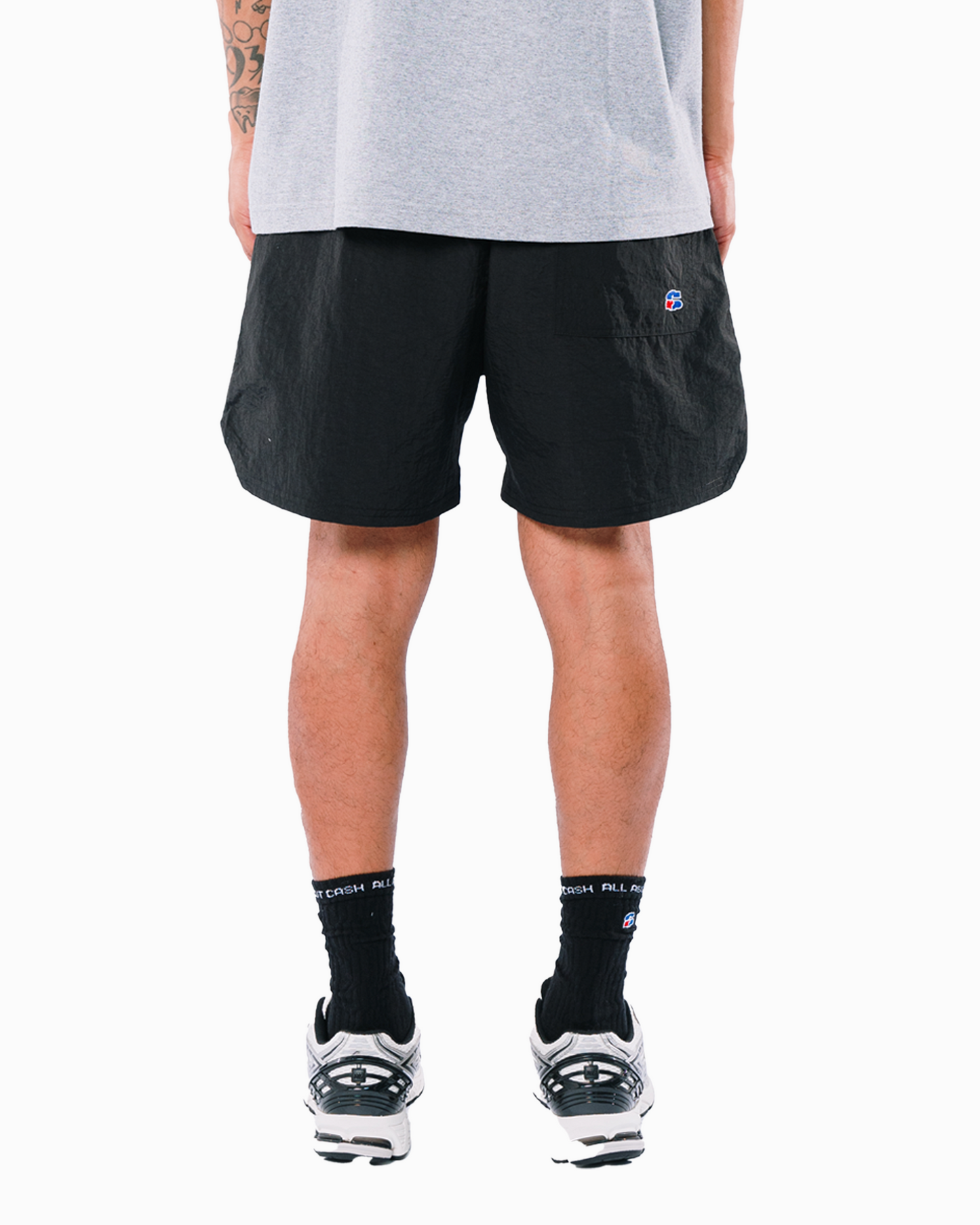 ATHLETIC BASIC BLACK SHORTS