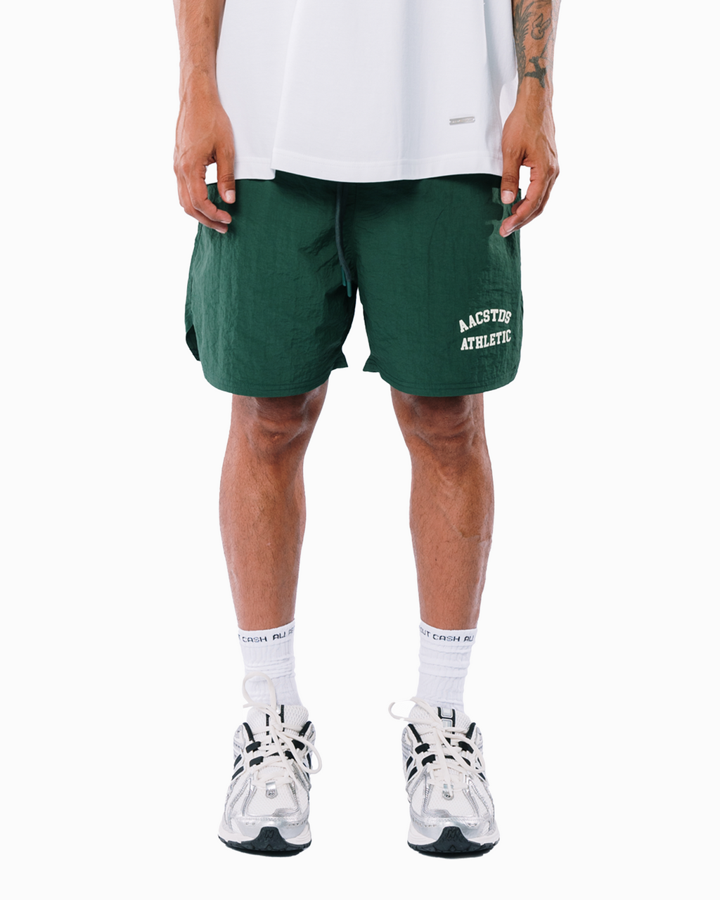 ATHLETIC BASIC GREEN SHORTS