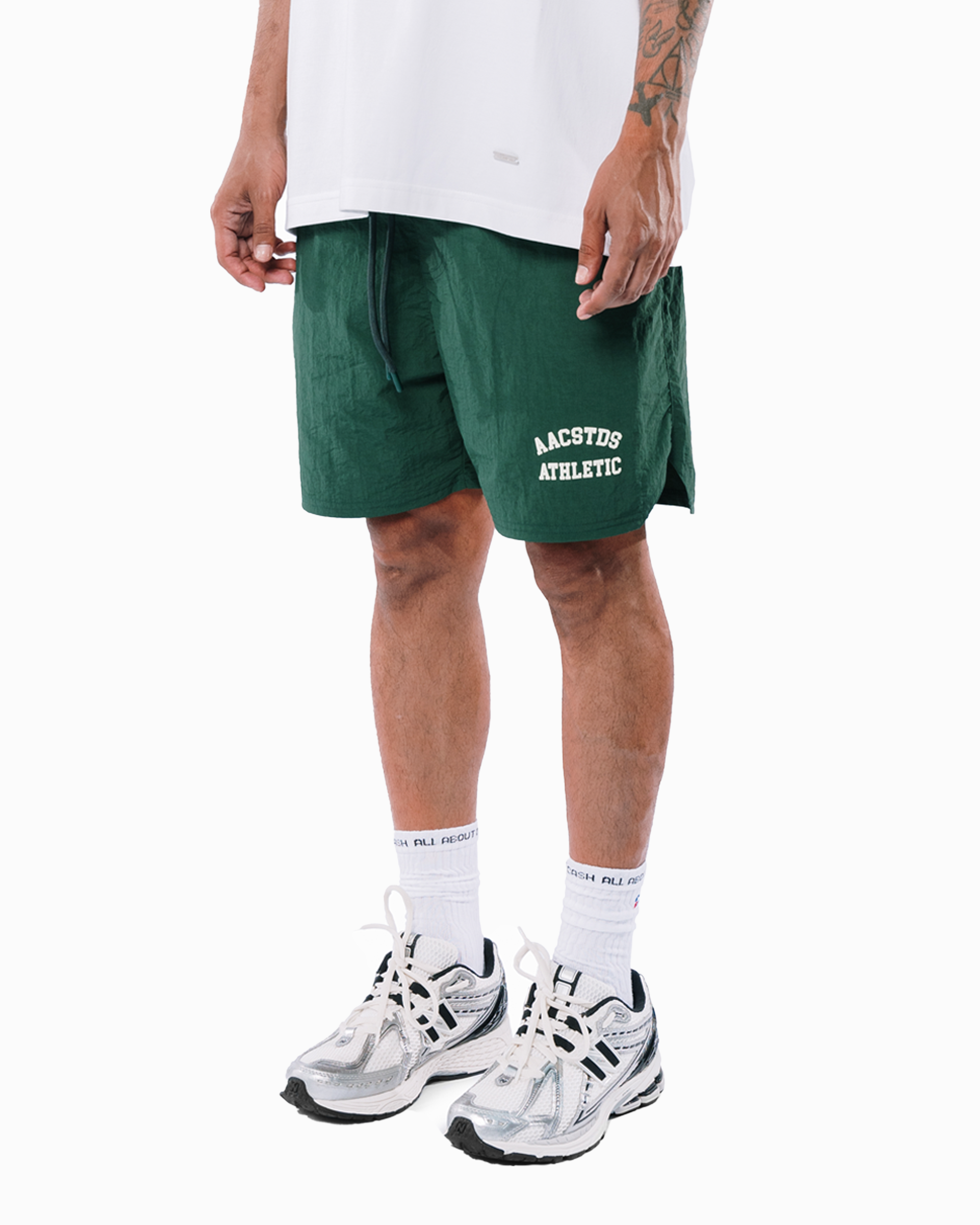 ATHLETIC BASIC GREEN SHORTS