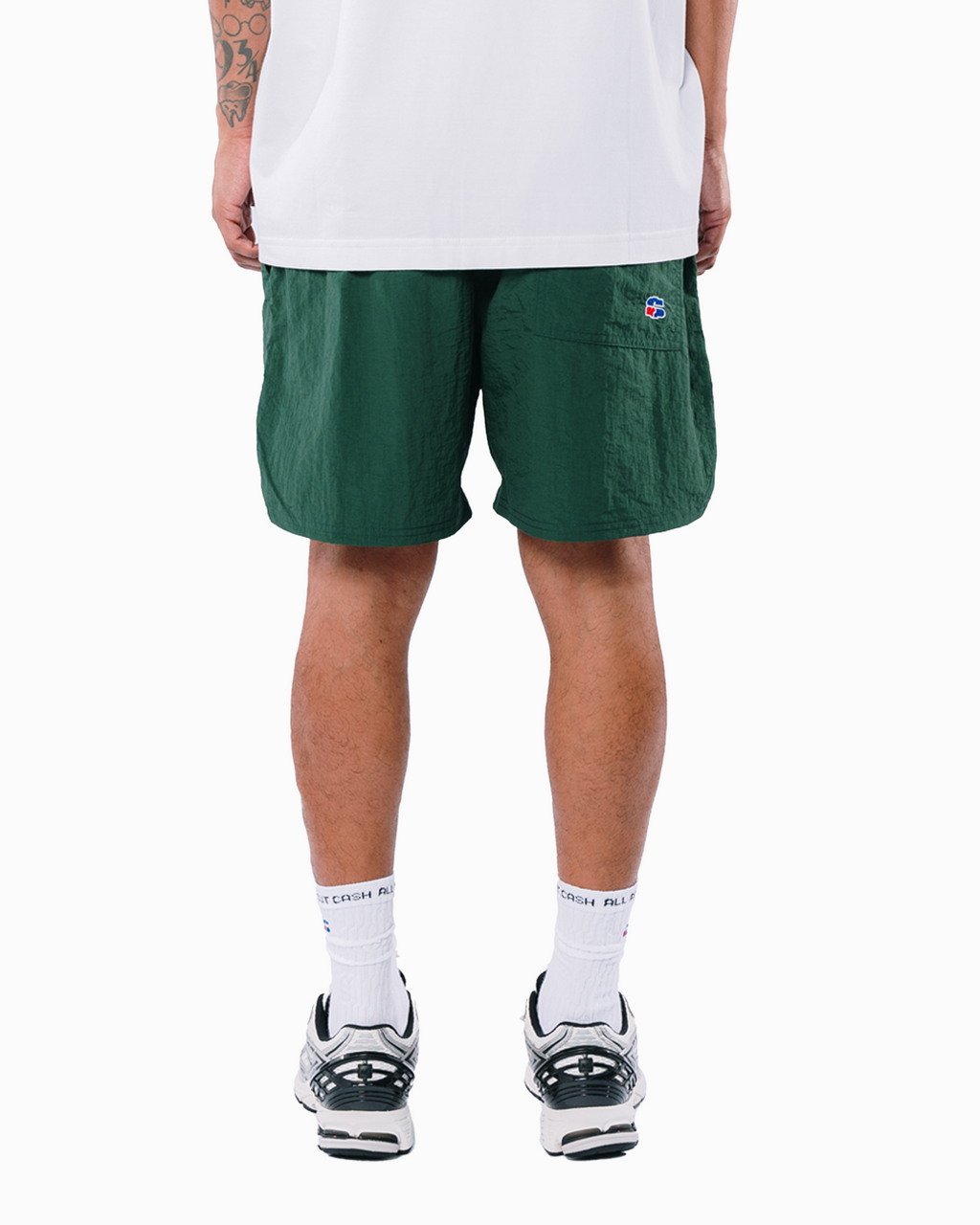 ATHLETIC BASIC GREEN SHORTS